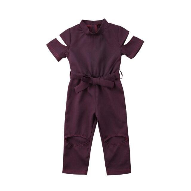 Girl's Jumpsuit Pudcoco Girl Jumpsuits 2Y 7Y Trendy Kids Baby Girls Holes Romper Jumpsuit Outfits Clothes Playsuit AwsomU