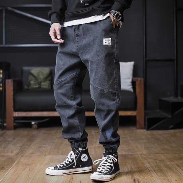 Men's Pants Plus Size Jeans Men Loose Joggers Streetwear Harem Jeans Cargo Pants Ankle Length Denim Trousers Track Pants AwsomU