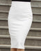 Skirts Women High Waist Pencil Wrap Skirt Split Skirts Knee Length Work Wear AwsomU