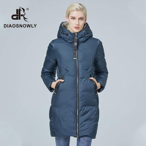 Women's Jacket Diaosnowly 2020 new warm jacket woman winter coats long hooded fashion AwsomU