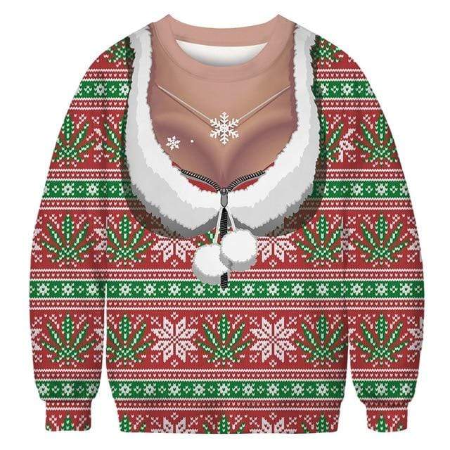 Women's sweater Unisex Hooded Ugly Christmas Sweater AwsomU